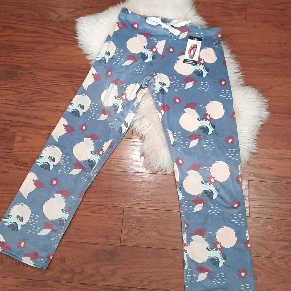 Lildy Printed Plush Pajama Pants